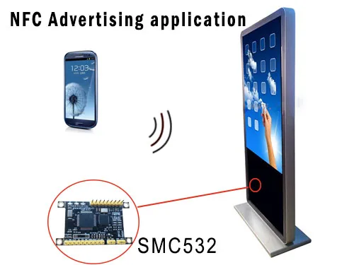 Бесплатная доставка SMC532 NFC модуль/R/W NFC карта/P2P с телефоном/libnfc/llcp/ISO/IEC 1443A/B s50/felicard/