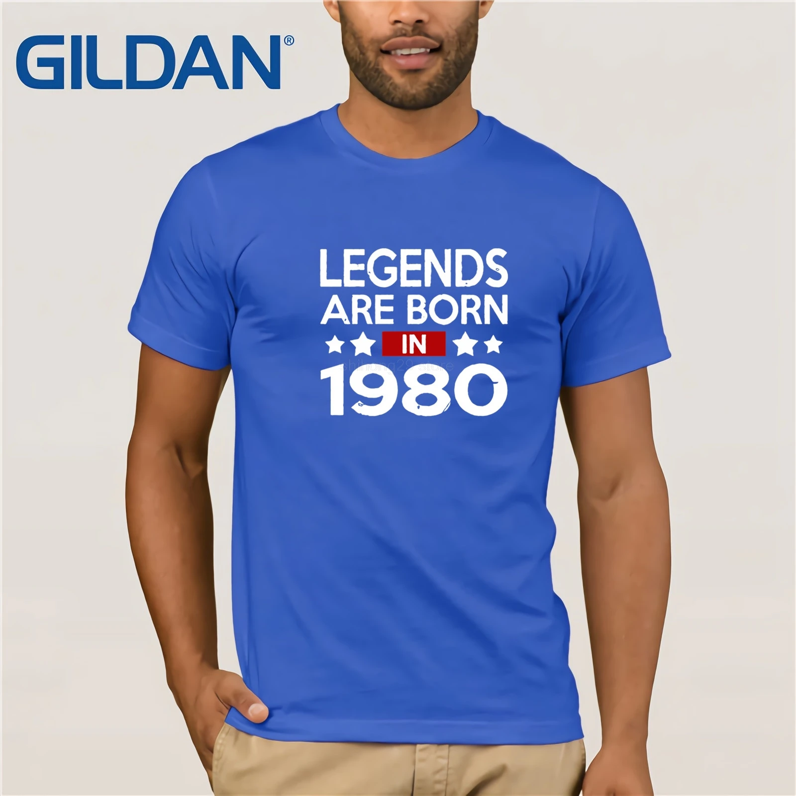 Camiseta винтажная рубашка Legends Are Born In 1980 Футболка мужская унисекс футболка 80s ретро брендовая одежда топы хипстерские футболки - Цвет: blue