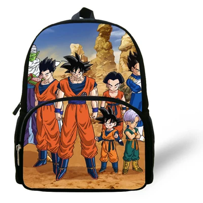 12-дюймовый герои мультфильмов Сунь Укун рюкзак Dragon Ball школьные ранцы для мальчиков принт Детский Рюкзак Mochila Escolar - Цвет: Лаванда