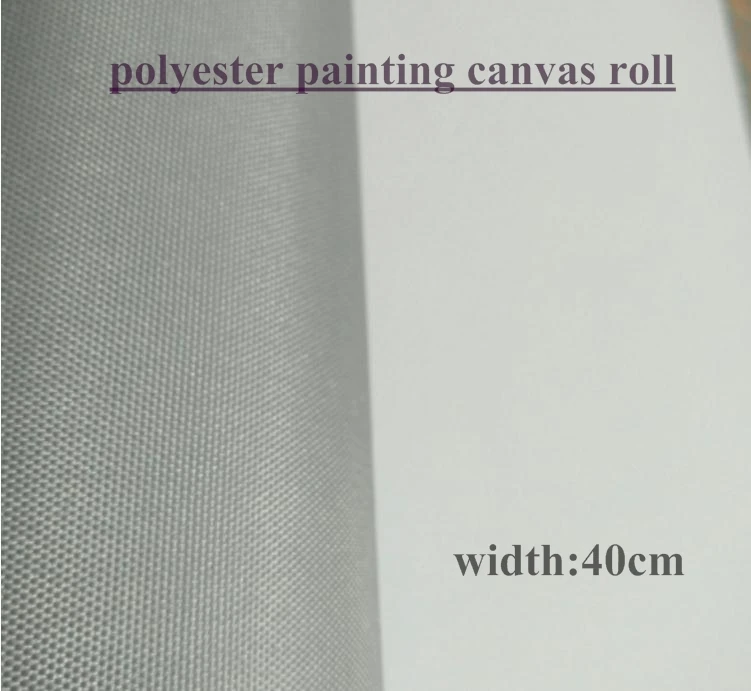 

Grey back 100% polyester smooth texture blank canvas roll for practice 30/40/50/60cm wide roll