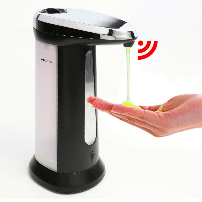 

400ML Hand Free Automatic Liquid Soap Dispenser ABS Electroplated Touchless Sanitizer Dispenser Machine for Bathroom Kitchen