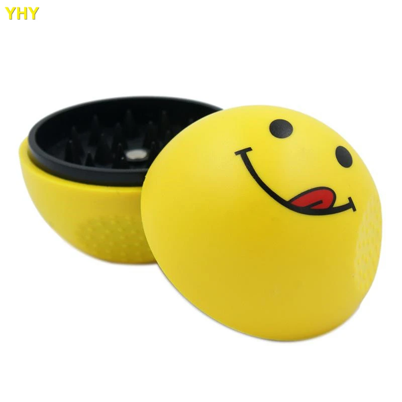 Smile No.8 Ball Grinder Herb Grinders Zinc Alloy Tobacco Plastic Grinders 3 Parts Smoking Accessories05