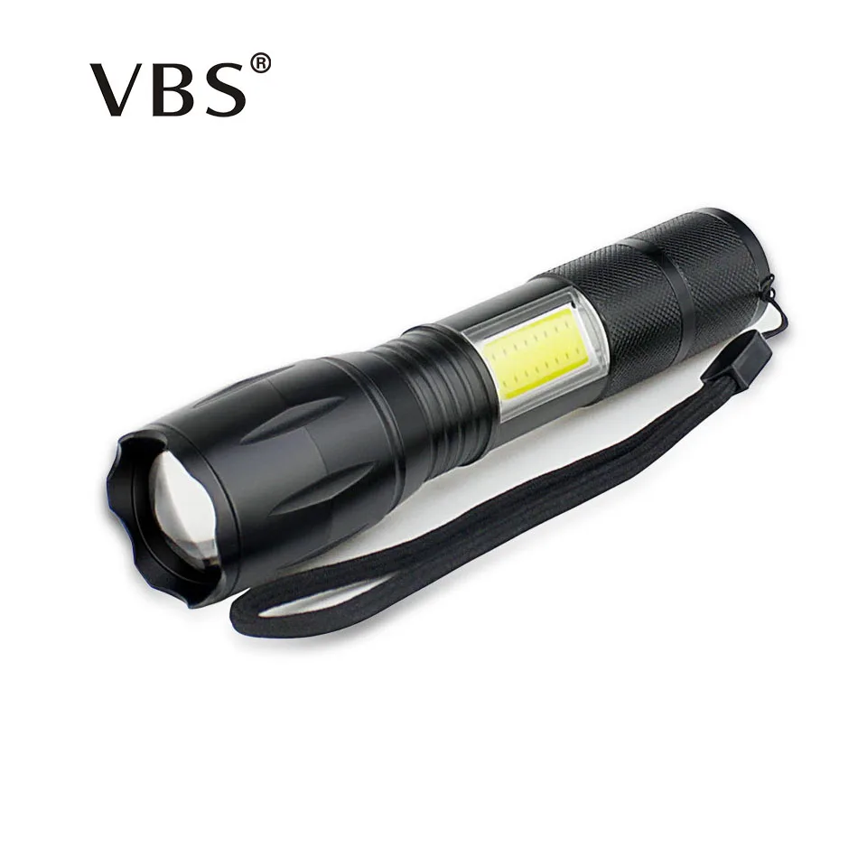 

A100 Zoom Torch COB T6 LED Flashlight Rechargeable 18650 battery power 4 Mode Ultra Bright Zoomable Flashlight Led Outdoor Lamp