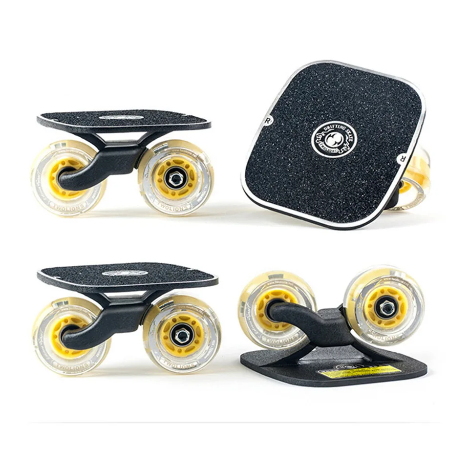 Дрифт доска мигающие колеса классический алюминиевый сплав для Freeline роликовые дорожные Дрифт коньки противоскользящие скейтборд палуба Вейкборд K005