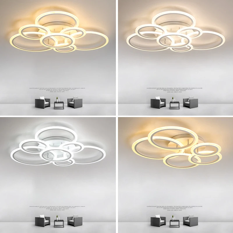 Moderno anillo de LED luces de techo para sala de estar dormitorio acrílico Plafonnier lámpara de techo LED iluminación techo de iluminación