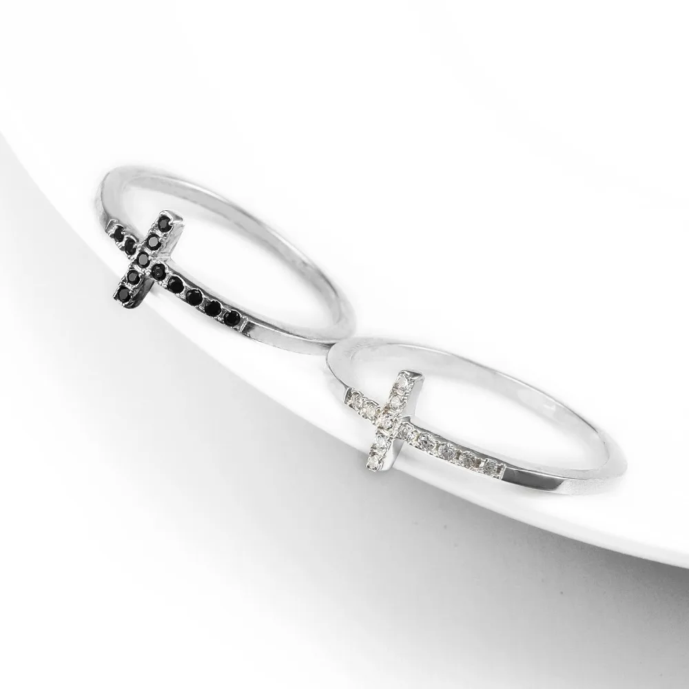 VANAXIN, 925, серебряные кольца с верой, 925 пробы, серебряные ювелирные изделия, подарок на помолвку, прозрачный черный камень CZ, кольца на палец для женщин, коробка