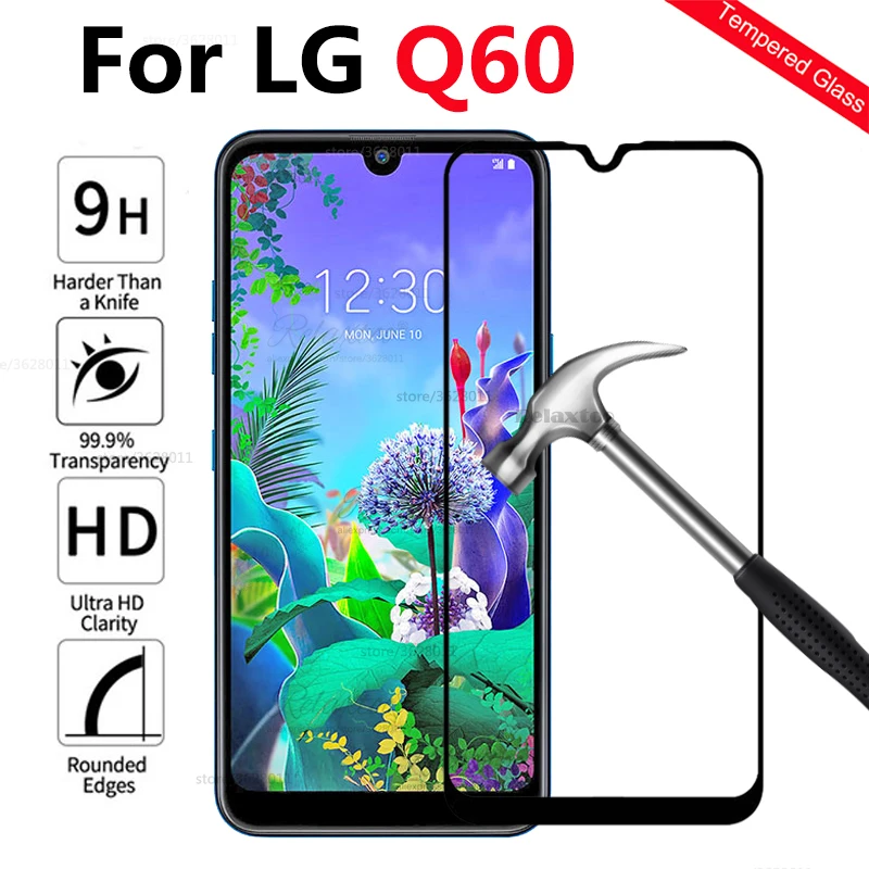 Чехол на lg Q60 полное покрытие из закаленного стекла для lg Q60 Q 60 lg q60 чехол couqe для lg q60 Защитная защита Сенсорное стекло