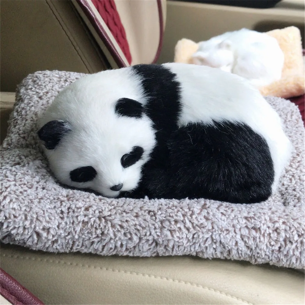 Fancytrader Cute Animals Cat Fox Dog Panda Lying on Blanket Toys Purify Air Cars Decoration Doll9