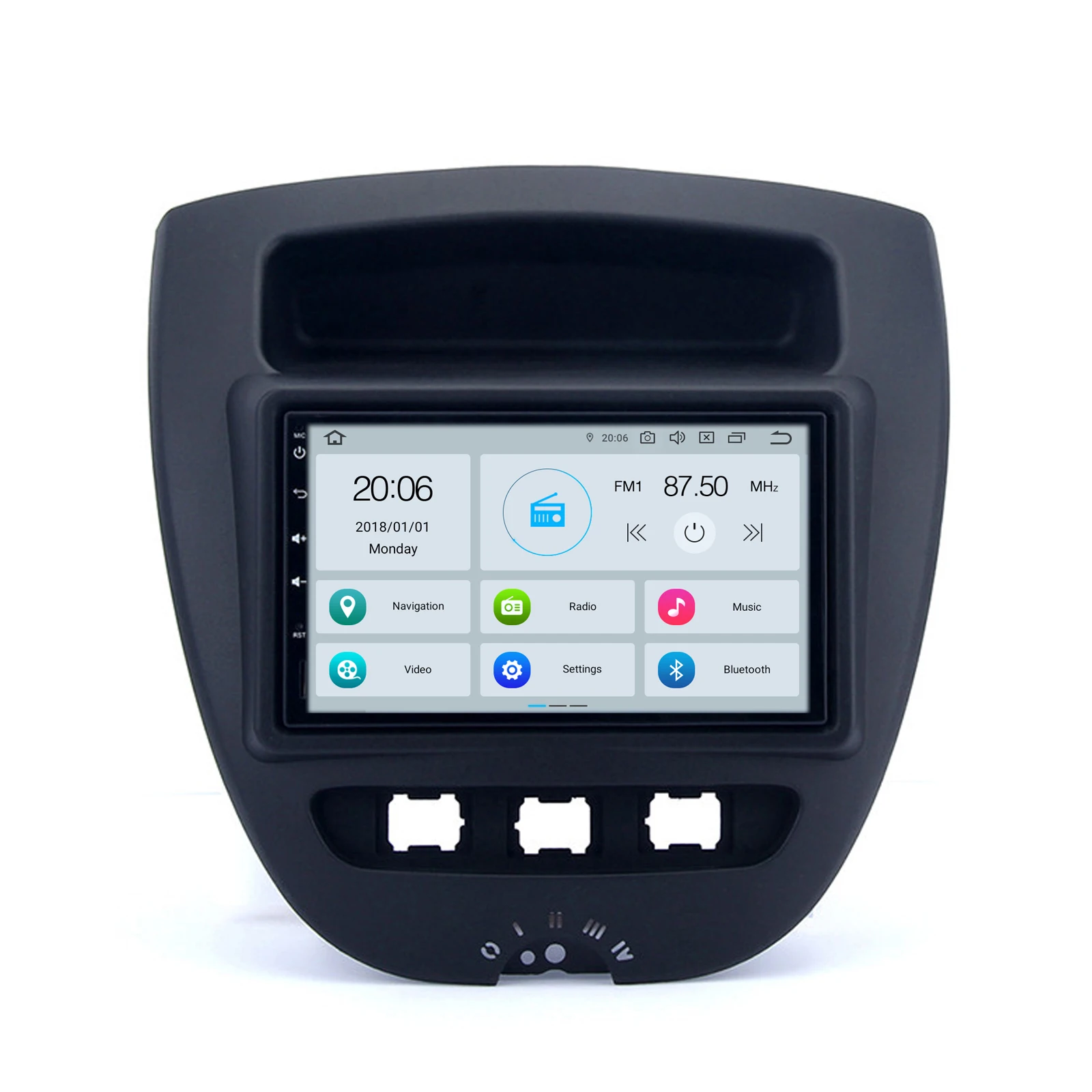 

COIKA Android 9.0 System 4+64G RAM Car Radio Player For Peuget 107 Toyota Aygo Citroen C1 GPS Navi Multimedia Full RCA BT BT