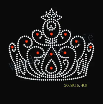 

Nice Crown design rhinestones motif transfef Free shipping high quality hot fix rhinestones motif custom motif