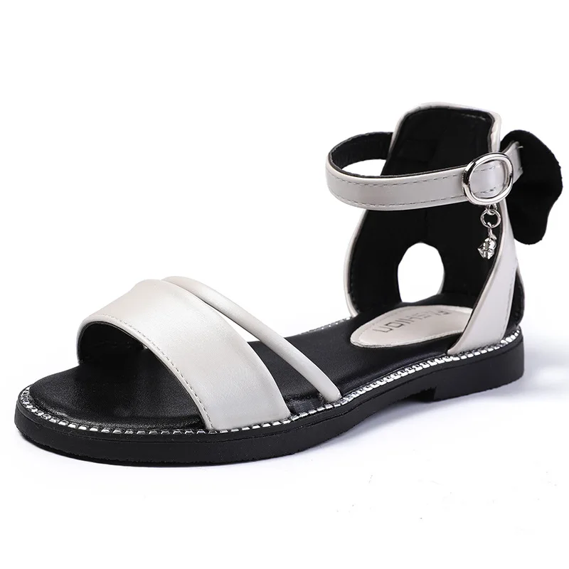 

Kids Girls Sandals Children Shoes Boots Summer Princess Sandals Fashion Soft Bottom Student Flat Shoes Beach Sandals With Bow