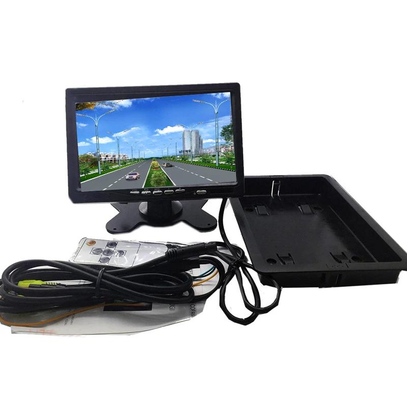 

1Pcs 7 Inch LCD Car Rear View Monitor With Remote Can Be connect To The Reversing Camera High Resolutio Color Screen