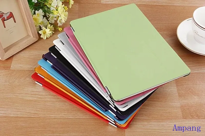 

For Ipad pro 9.7 Retina smart case PU Leather flip stand For Apple iPad pro 9.7 inch transparent back cover Sleep Wake Up