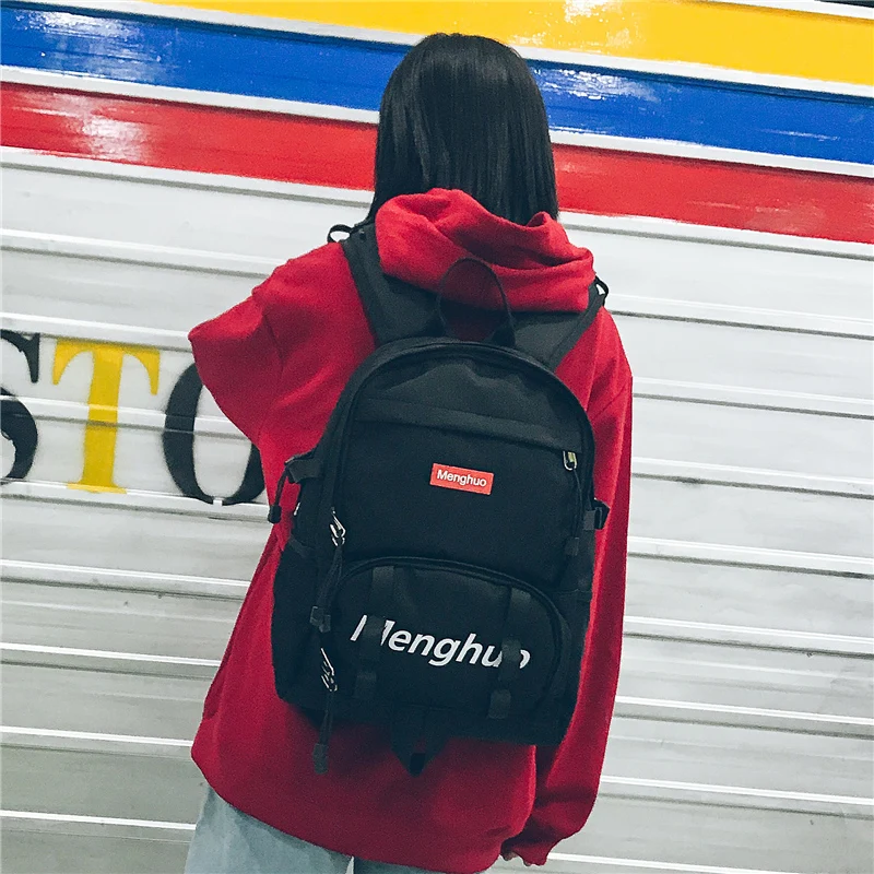 2017 Fashion School bag Waterproof Nylon Men Backpack Bag Women Mochila Escolar Travel Bag Rucksack Trekking Bag Menghuo Brand (65)