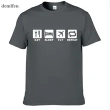 Модная футболка с принтом летчика, авиация, летающая, есть сон, летающая, смешная, хлопковая, с круглым вырезом, футболки, хип-хоп, для мужчин и женщин, топы, футболки