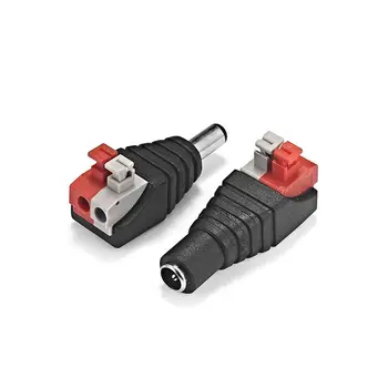 

200pairs Female Male DC Power Cord Connectors 5.5x2.1mm Jack Plug Terminals Adapter For CCTV Camera LED Lamp AC DC Adapter