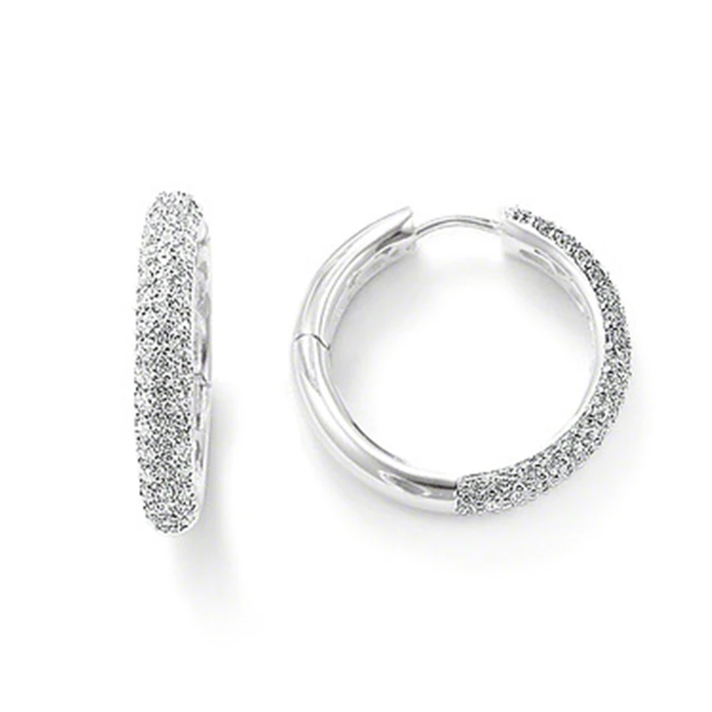 Aliexpress 925 Sterling Silver Hinged Hoop Creoles Aliexpress 925 Sterling Silver Hinged Hoop Creoles Earrings With White Zirconia Most Fashion Jewelry Bijoux Creolen Earings For Women From