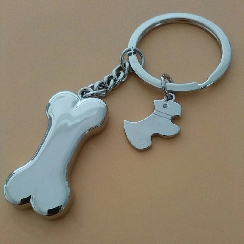 2017 New Design Lovely Dog Bone Keychain Fashion Metal Key Chain Man
