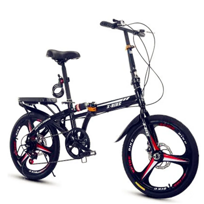 Top 2019 newest!!! 16 inch High carbon steel folding frame bike Ultra-light, mini, variable speed, shock absorption bicycle 0