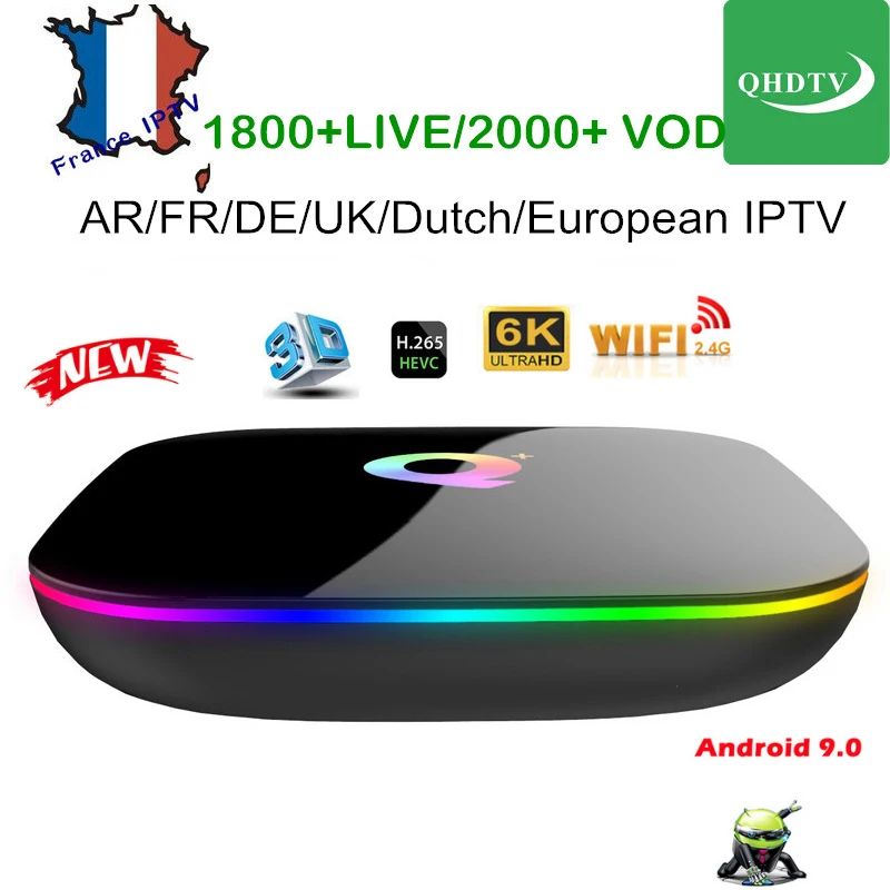 

Q PLUS Arabic IPTV France QHDTV 1 Year Android H6 Quad Core IPTV Subscription France Belgium Arabic Netherlands TV Receiver