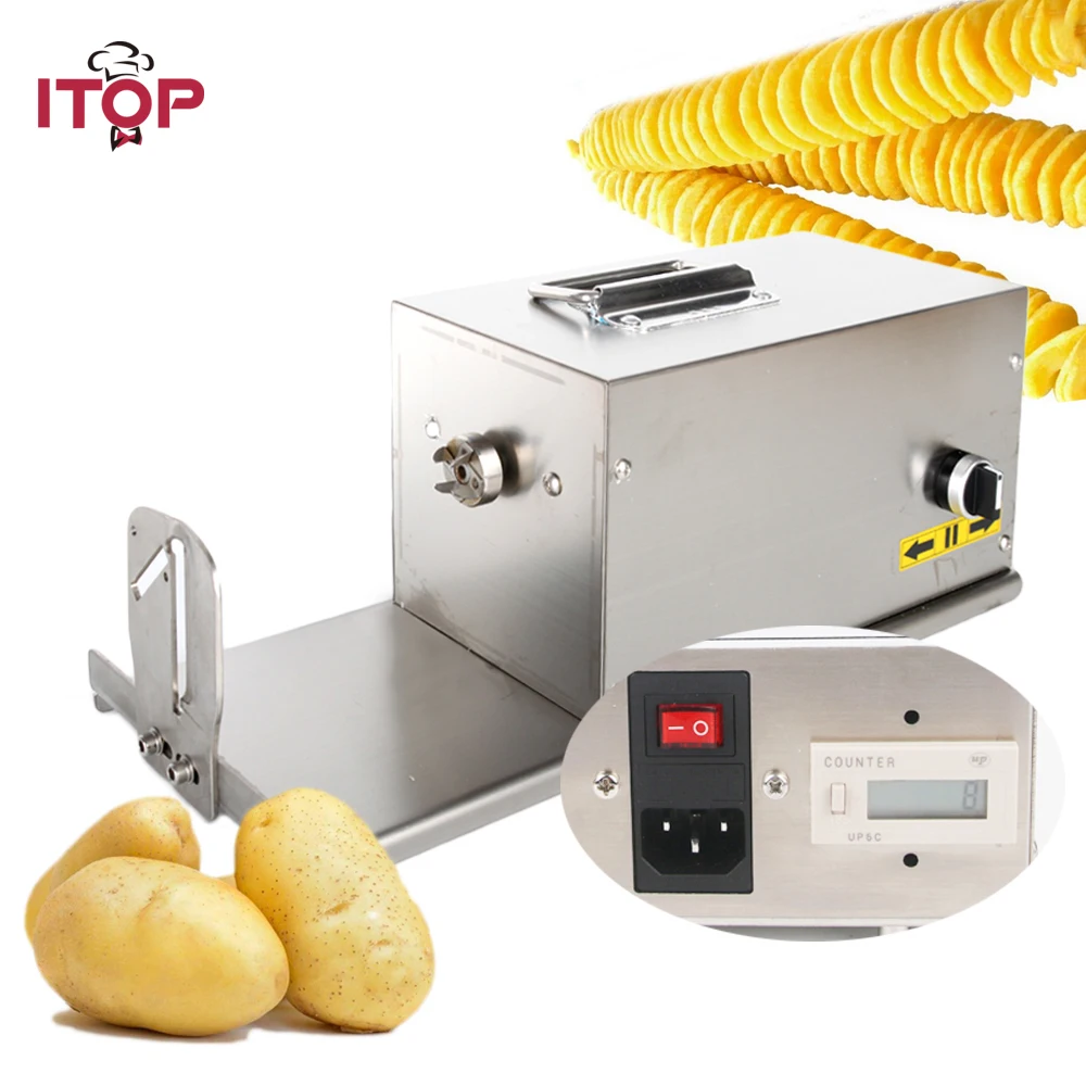 Best Price ITOP 3in1 Commercial Electric Tornado Potato Slicer Twisted Vegetable Potato Spiral Cutter French Fries Cutters 110V 220V