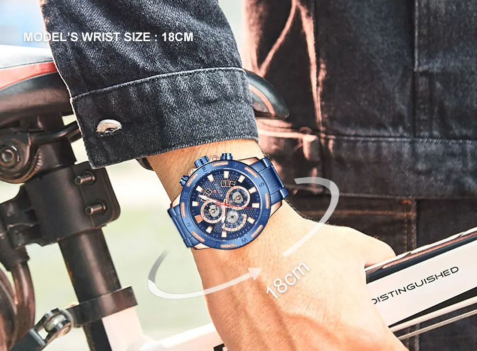 NAVIFORCE новые мужские часы модные спортивные мужские из нержавеющей стали водонепроницаемые мужские кварцевые часы светодиодный аналоговые часы Relogio Masculino