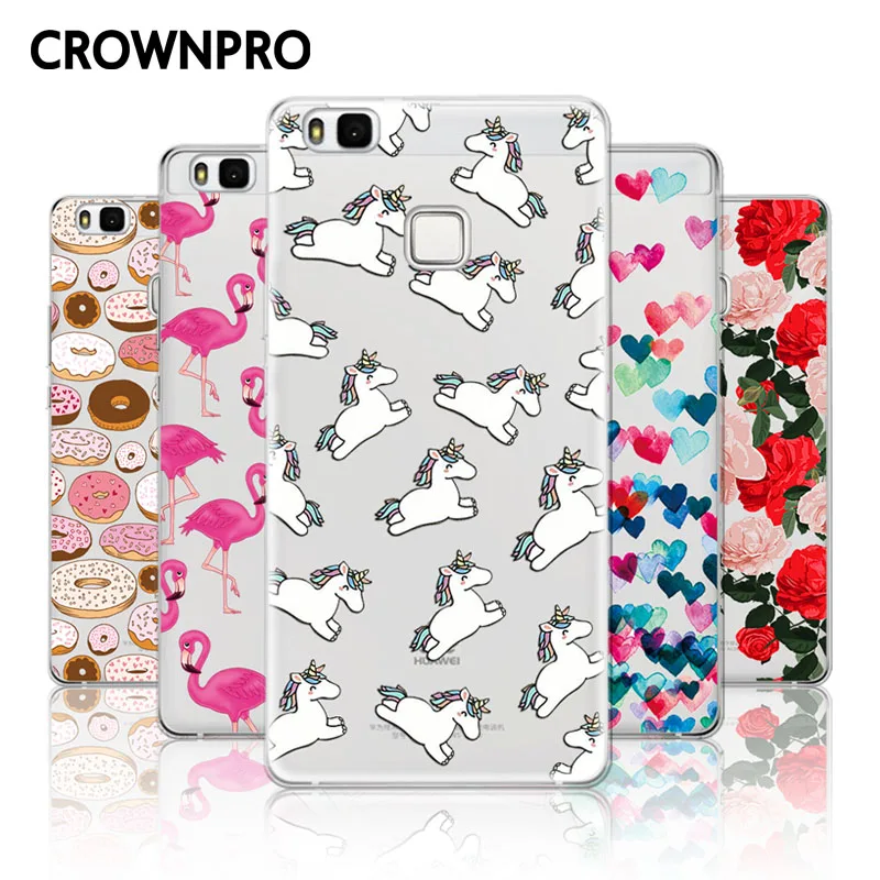 

CROWNPRO For Huawei P9 Lite Case Silicone P9lite Soft TPU Cover Back For Huawei P9 lite 2016 Phone Case P 9 Lite Protector