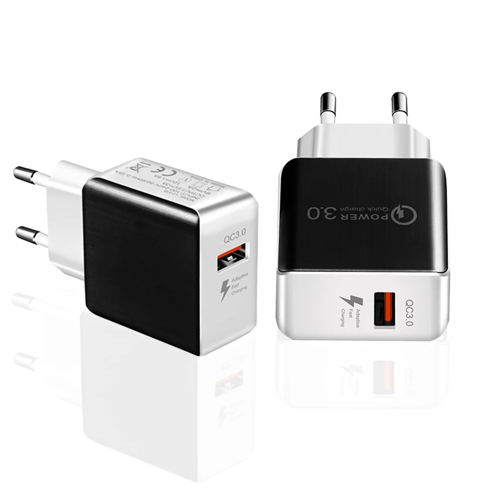 Быстрое зарядное устройство для ЕС QC3.0 розетка с одним USB портом Быстрая зарядка