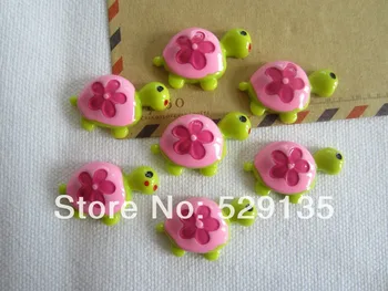 

5pcs/lot Resin Turtle, Resin Flatback Cabochons for Hair Bow Center, Crafts Making DIY (30*19mm)