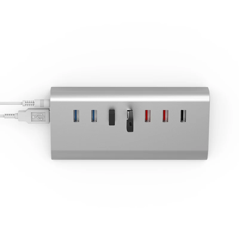 fast speed USB 3 0 7 ports USB extension cord QC 2 0 usb hub data 4