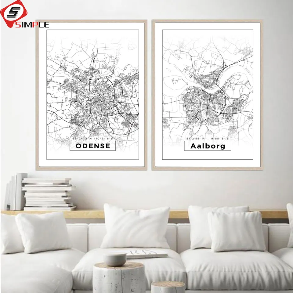 Дания Odense плакаты и принты настенная живопись на холсте настенные картины для