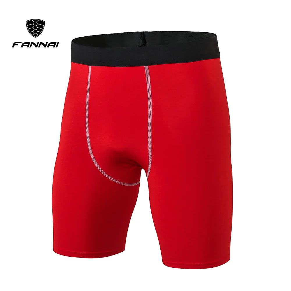 Летние Пляжные шорты сжатия Для мужчин Повседневное Jogger брендовые Шорты однотонные Для мужчин s Фитнес шорты мужские мужского бодибилдинга 6 цветов - Цвет: Red1004