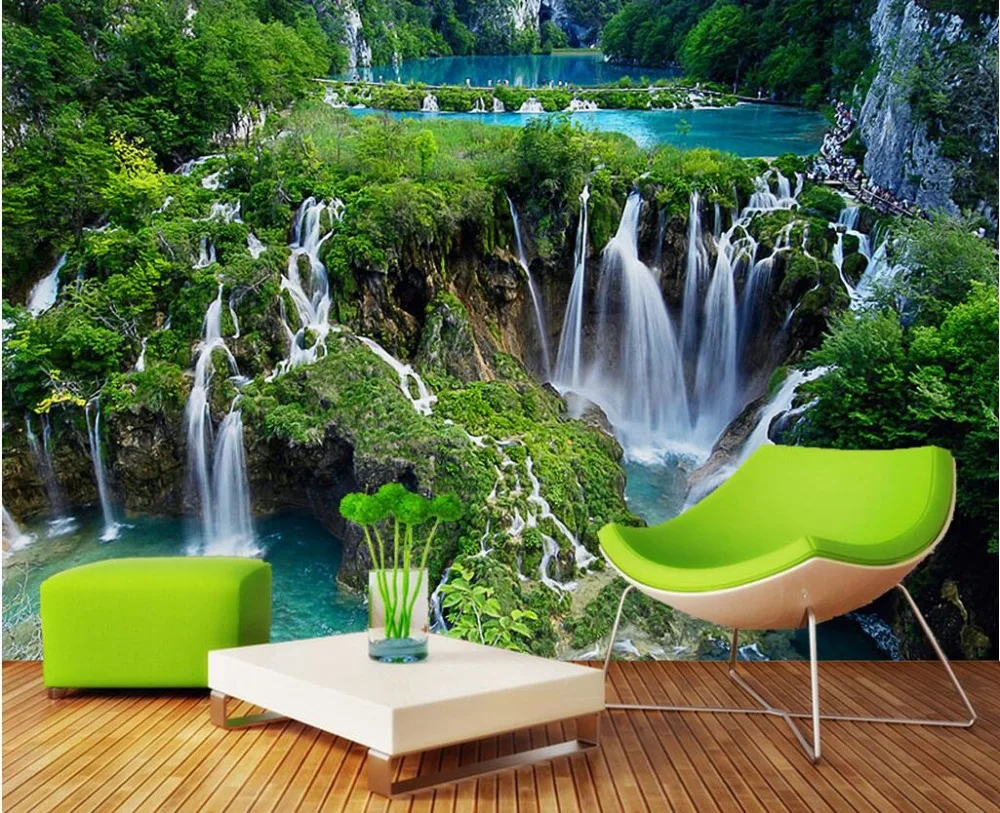 

3d wallpaper custom mural photo National Park Waterfall picture room decoration painting 3d wall murals wall paper for walls 3 d