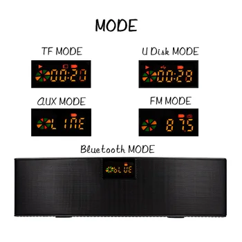 

2018 HIFI Bluetooth Speaker Portable Wireless Super Bass Dual Speakers Soundbar with Mic TF FM Radio USB Sound Box