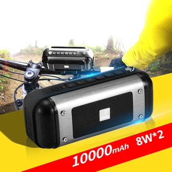 

X20 10000mAH 8W*2 Outdoor Cycling Wireless Bluetooth Speaker With FM For Mountain Bike Waterproof Subwoofer For Samsung Iphone