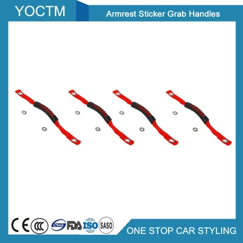 

Plastic Oxford+Metal Armrest Sticker Grab Handles For Jeep Wrangler JL 2018+ Car Interior Accessories Car Styling Red/Black