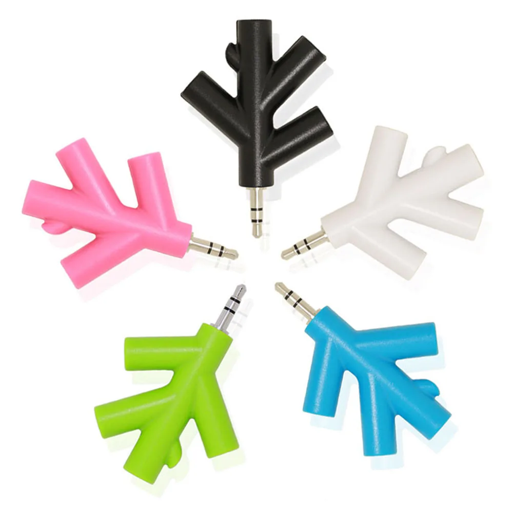 고품질 3.5mm 지점 오디오 분배기 이어폰 헤드폰 케이블 남성 친구와 함께 음악을 공유하기위한 4 여성 어댑터