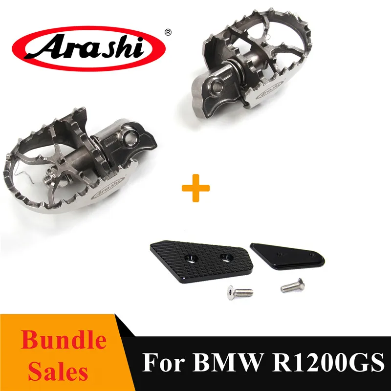 Arashi Front Foot Pegs Brake Pad For BMW R1200GS 2004 2018 Wide Pivot