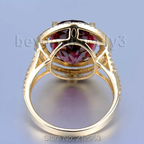 Женское кольцо из желтого золота с гранатом 11x13 мм|ring for|rings for womenring ring |