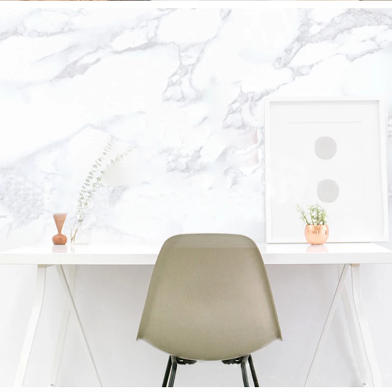 

61X50cm Marble Pattern PVC Unique Wall Sticker Decal Art Bedroom Wallpaper Home Decor Modern Style Home Improvement Supplies
