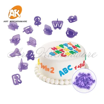 

40pcs Alphabet Numbers Mold Cookie Cutter Set Baking Fondant Cutter Biscuit Cutter Letters Birthday Cake Mold Fondant Cake Tools