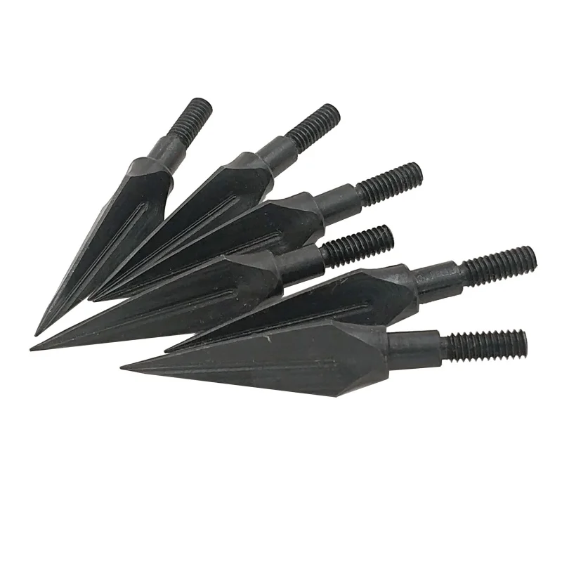 

New 12pcs 100 Grain Black Trigonous Broadheads Arrowheads For Hunting Arrow Heads Archery Crossbow Stainless Carbon Steel