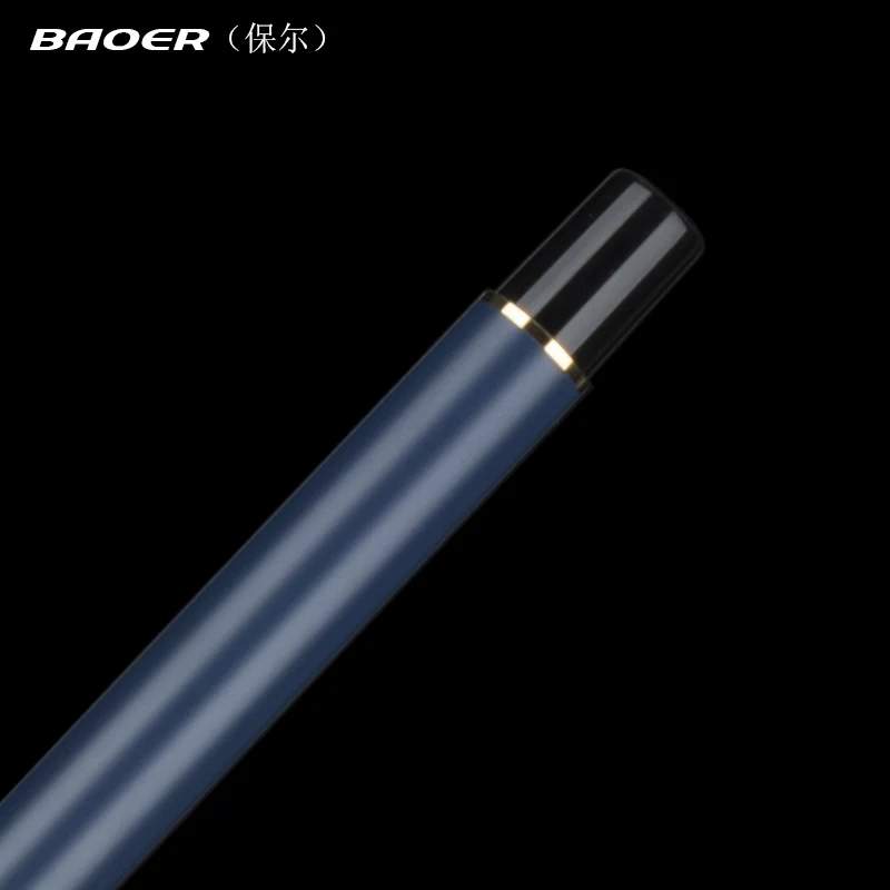Baoer 801 Kawaii матовая металлическая Синяя Шариковая ручка с 0 7 мм черным стержнем