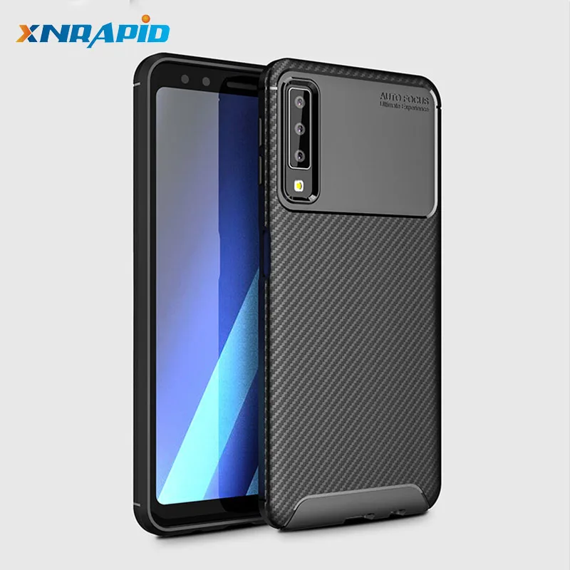 

For Samsung Galaxy A7 2018 Case carbon fiber Shock proof soft tpu silicone Cover case for Samsung A7 2018 A750F A750 SM-A750F A7