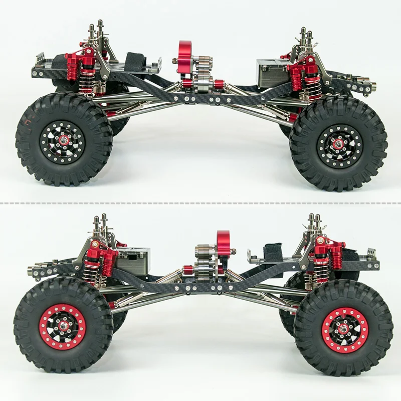 GWOLVES Racing 1/10 CNC все алюминиевые и углеродные 313 мм Колесная база Wrangler рама осевая SCX10 быстрая