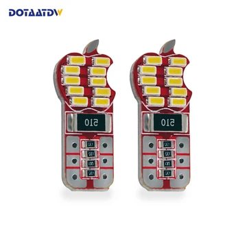 

DOTAATDW 4PCS Super Bright 4014 SMD 12V T10 W5W 168 194 Car LED Auto Clearance Door Reading License Plate Lamp
