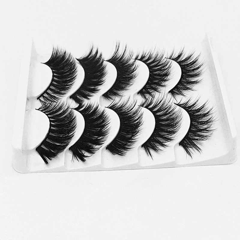 3D Mink Lashes False Eyelashes Natural Makeup Eyelash Extension Long Cross Soft Fake Eye Lashes Handmade Mix Nagarak Russian Hot (6)