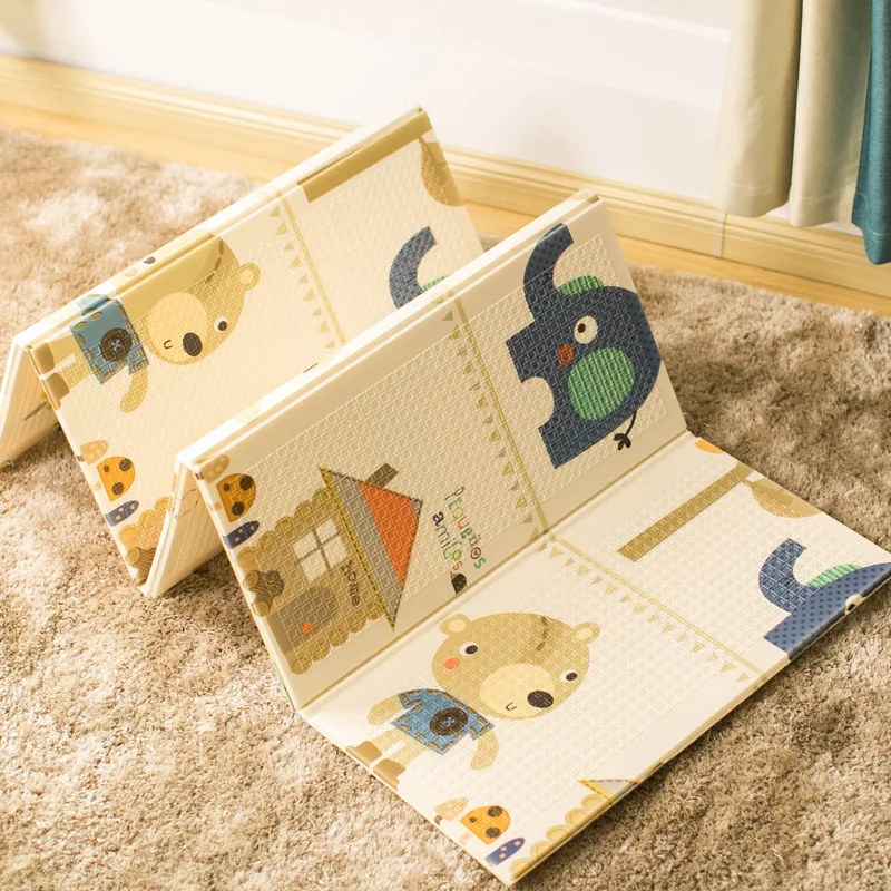 

200x150cm Foldable Baby Kids Floor Play Mats Baby Cartoon Waterproof Infant Picnic Cushion Crawling Fitness Pad Children Gifts