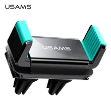 Suporte de carro giratório para celular usams, suporte de 360 grampos para saída de ar, 4-6 polegadas suporte de apoio,