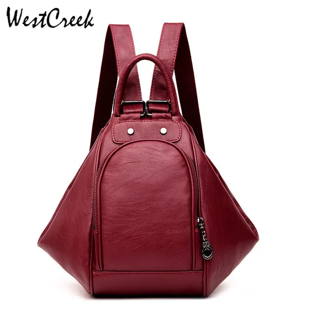 

WESTCREEK Brand Unique Design Vintage Backpacks Women Fashion Travel Shoulder Bag Female Multi Function Daily Backpack Purse